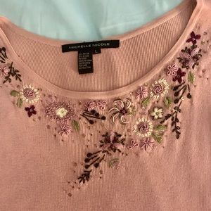 Embroidered appliqué tank